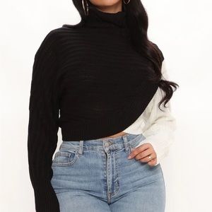 Black and white sweater